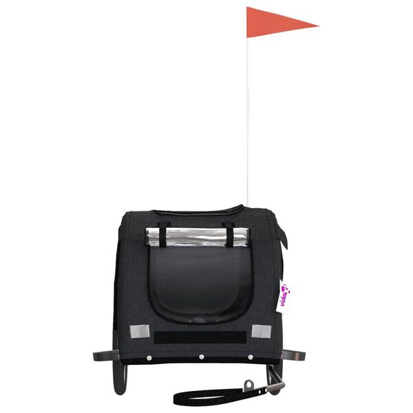 vidaXL Kjæledyrsykkelhenger svart oxfordstoff og jern