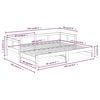 vidaXL Uttrekkbar dagseng svart heltre furu 2x(90x200) cm