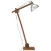 vidaXL Gulvlampe s&oslash;lv heltre mango E27