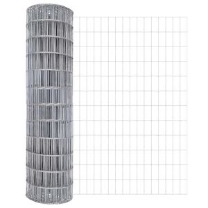 vidaXL Euro gjerde sølv 1.2 x 10 m Varmegalvanisert jern
