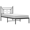vidaXL Sengeramme i metall med hodegavl svart 90x200 cm