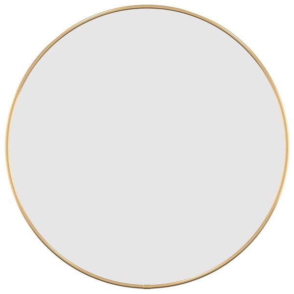 vidaXL Veggspeil gull Ø 50 cm rund