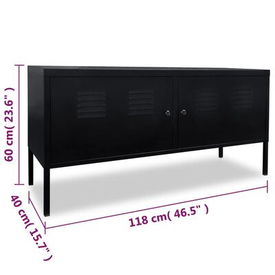 vidaXL TV-benk 118x40x60 cm svart