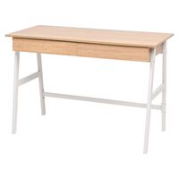 vidaXL Skrivebord 110x55x75 cm eik og hvit