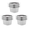 vidaXL Gastronormbeholdere 12 stk GN 1/6 100 mm rustfritt st&aring;l