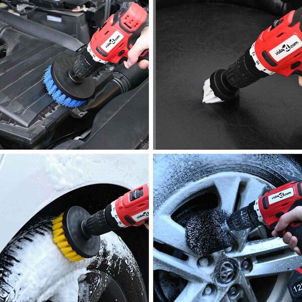 vidaXL Sett med myke og harde rengj&oslash;ringsb&oslash;rster 12 stk Flerfarget