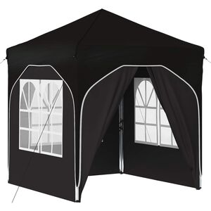 vidaXL Pop-up Festtelt 192 x 192 x 245 cm Svart