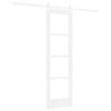 vidaXL Skyved&oslash;r ORKDAL Hvit 61 x 198,5 cm Massivt furutre og glass