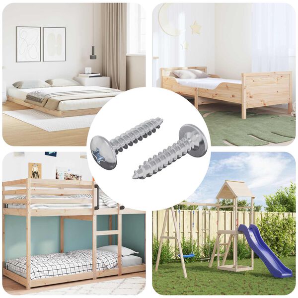 vidaXL Selvgjengende Spiker 2 pcs Sinkbelagt 4 x 20 mm St&aring;l