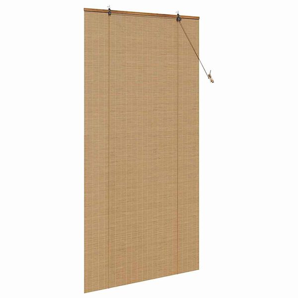 vidaXL Rullegardin med gardiner Brun 100 x 220 cm Bambus