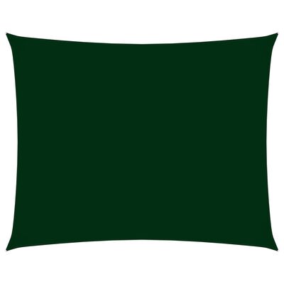vidaXL Solseil oxfordstoff rektangulær 3,5x4,5 m mørkegrønn
