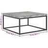 vidaXL Salongbord 75x75x38 cm betongutseende