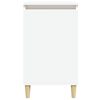 vidaXL Nattbord hvit 40x35x70 cm konstruert tre