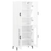 vidaXL Highboard hvit 69,5x34x180 cm konstruert tre