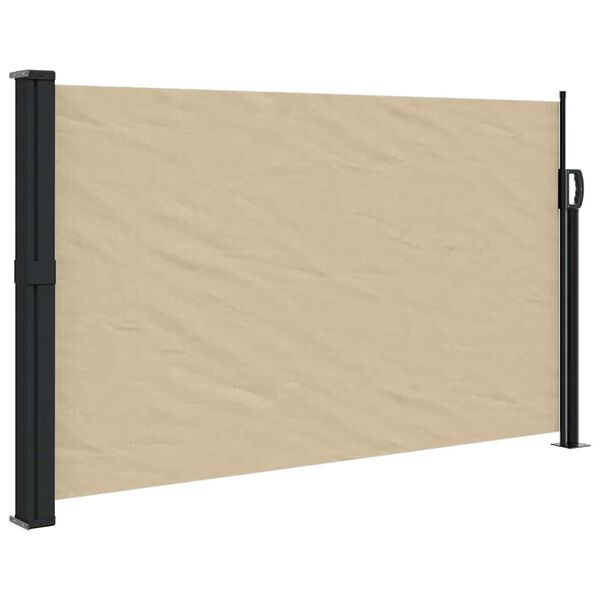 vidaXL Uttrekkbar sidemarkise beige 120x500 cm