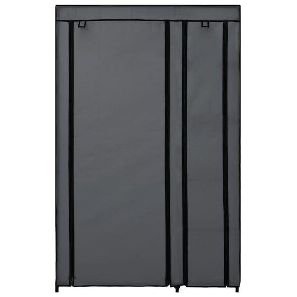 vidaXL Sammenleggbar garderobe grå 110x45x175 cm stoff