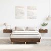 vidaXL Sengeramme uten madrass brun eik 135x190 cm konstruert tre