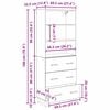 vidaXL H&oslash;yskap med skuff Gammelt tre 69,5 x 34 x 180 cm Konstruert tre