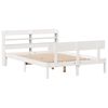 vidaXL Sengeramme uten madrass hvit 140x190 cm heltre furu