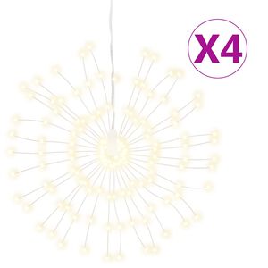 vidaXL Julestjernelys 140 LED 4 stk varmhvit 17 cm