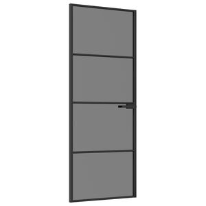 vidaXL Innvendig D&oslash;r 76 x 201,5 cm Herdet Glass og Aluminium