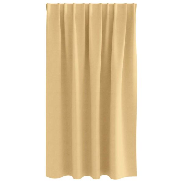 vidaXL M&oslash;rkleggende Gardiner med Ringer 2 pcs Beige 140 x 140 cm