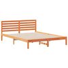 vidaXL Sengestamme med hodegjerde Vokset Brun 160 x 220 cm Massiv furu