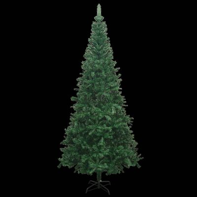 vidaXL Forhåndsbelyst kunstig juletre med kulesett L 240 cm grønn