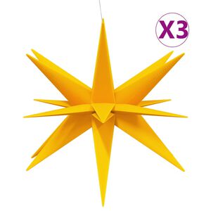 vidaXL Julelys med LED 3 stk sammenleggbar gul 100 cm