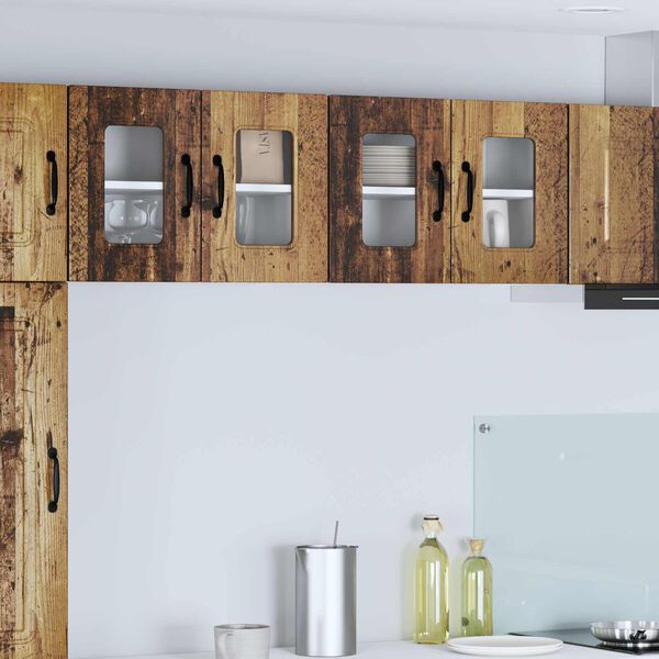 vidaXL Kj&oslash;kkenskap Kalmar 2 pcs Gammelt tre 60 x 31 x 40 cm