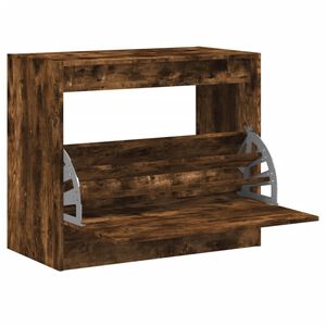 vidaXL Skoskap r&oslash;kt eik 80x42x69 cm konstruert tre