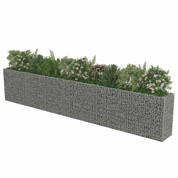 vidaXL Gabion h&oslash;ybed galvanisert st&aring;l 540x50x100 cm