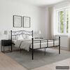 vidaXL Sengeramme svart metall 140x200 cm