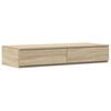vidaXL Sengeskuffer Sonoma eik 100 x 36,5 x 16,5 cm Konstruert tre