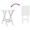 vidaXL Sammenleggbart sidebord hvit heltre poppeltre