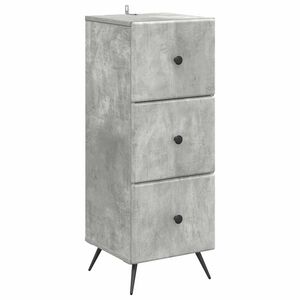 vidaXL Skuffeskap Betonggr&aring; 33 x 34,5 x 90 cm Konstruert tre