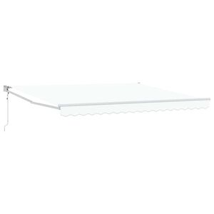 vidaXL Innvendbar Markise Hvit 400 &times; 300 cm Polyester og aluminium