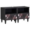 vidaXL Nattbord med skuff 2 pcs Brun 40 x 33 x 46 cm Massiv mango tre