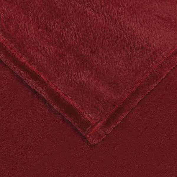 vidaXL Kastteppe Bordeaux R&oslash;d 130 x 150 cm Fleece