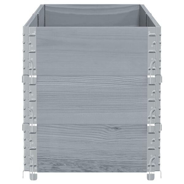 vidaXL Hageplantekasse gr&aring; 150x50 cm heltre furu