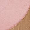 vidaXL Faux Skinnmatte Tafalla Rosa Ø 100 cm Polyester