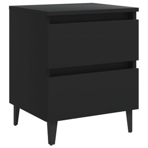 vidaXL Nattbord svart 40x35x50 cm konstruert tre