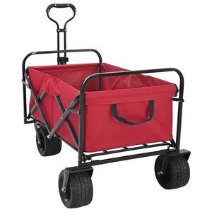 vidaXL Samlehandlekurv med bremser R&oslash;d 89 x 63 x 96 cm