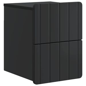 vidaXL Vegghengt Nattbord Svart 33 x 34,5 x 43 cm Konstruert tre
