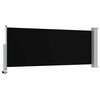vidaXL Uttrekkbar sidemarkise 100x300 cm svart