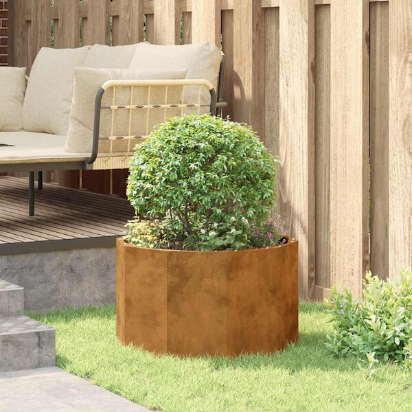 vidaXL Plantekassed Rusten 60 x 60 x 35 cm Cortenst&aring;l