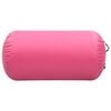vidaXL Oppbl&aring;sbar gymnastikkrull med pumpe 120x75 cm PVC rosa