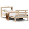 vidaXL Sengeramme med hodegavl 90x200 cm heltre furu