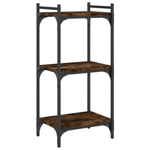 vidaXL Bokhylle 3 etasjer r&oslash;kt eik 40x30x86 cm konstruert tre