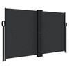 vidaXL Uttrekkbar sidemarkise svart 140x1200 cm